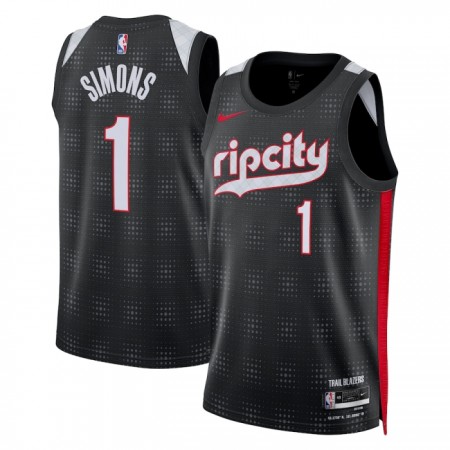 Dres Portland Trail Blazers Anfernee Simons Nike 2024-25 City Edition Crno Swingman Dres Portland Trail Blazers Anfernee Simons Nike 2024-25 City Edition Crno Swingman